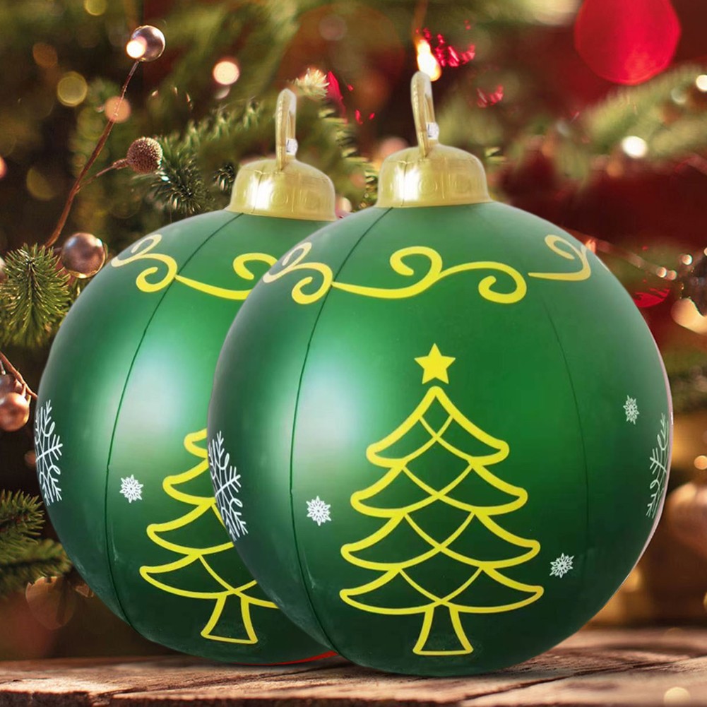 60CM Waterproof Christmas Inflatable Ball - Large Versatile Xmas Decoration for Porch and Courtyard