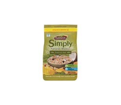 MUESLI NATURAL FRUIT&NUT SIMPLY 1.2KG (HUBBARDS)