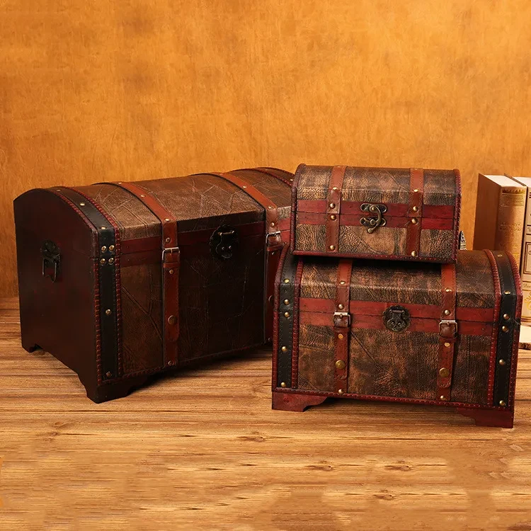 Antique Old Wooden Box Antique Haunted House Show Stage Props Box