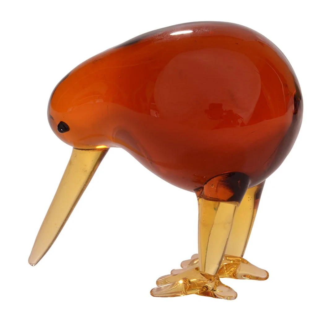 Glass Brown Kiwi Ornament