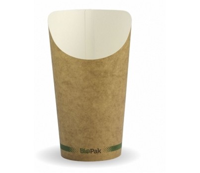 CUPS CHIP PRINTED KRAFT 16OZ MEDIUM 50s/SLV (BIOPAK BCH-16)