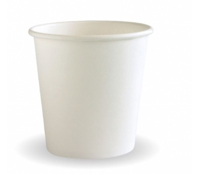 CUPS S/WALL WHITE 4OZ 63MM 120ML 50s/SLV (BIOPAK BC-4W)