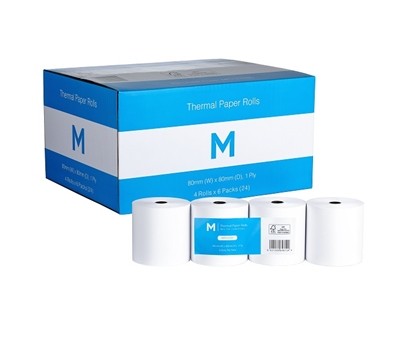 EFTPOS THERMAL ROLL 80x80MM 4s/SLV (MATTHEWS MPH22280)