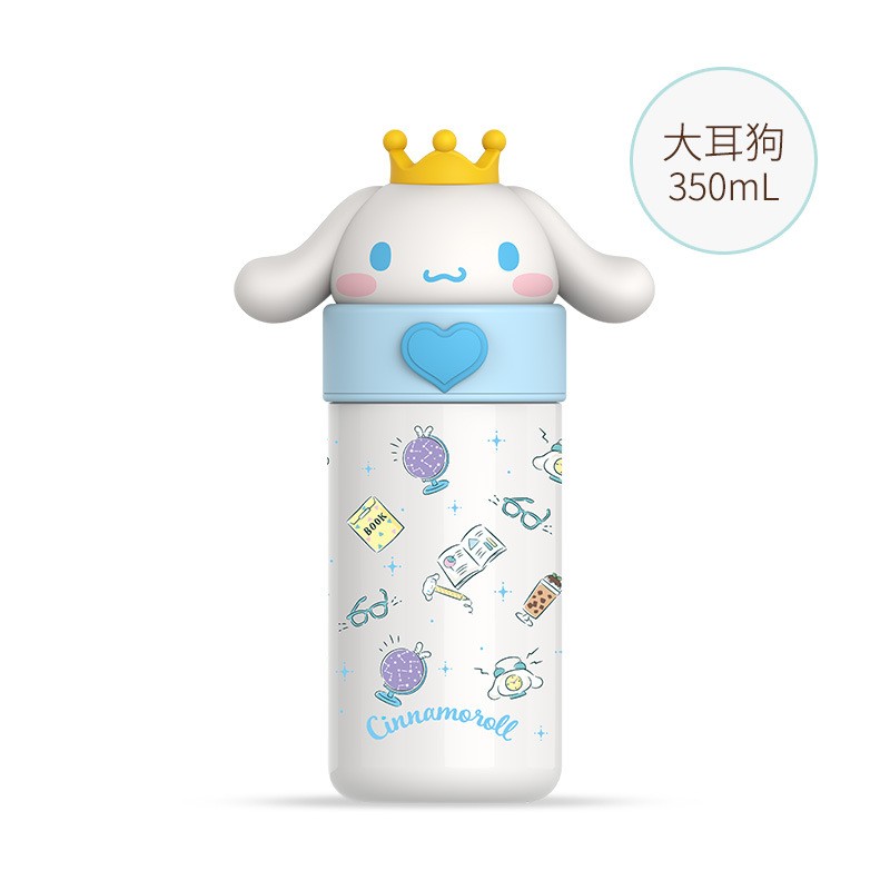 Sanrio Hello Kitty Water Cup 350ML  Kawaii My Melody Thermos Cup, Anime Cartoon Kuromi Juice Cup, Insulated Water Bottle for Kids