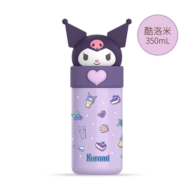Sanrio Hello Kitty Water Cup 350ML  Kawaii My Melody Thermos Cup, Anime Cartoon Kuromi Juice Cup, Insulated Water Bottle for Kids