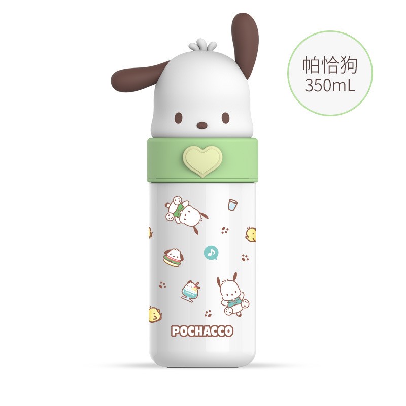 Sanrio Hello Kitty Water Cup 350ML  Kawaii My Melody Thermos Cup, Anime Cartoon Kuromi Juice Cup, Insulated Water Bottle for Kids