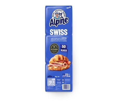 CHEESE SLICES SWISS 1KG (ALPINE ASSW1KG) [CHIL]