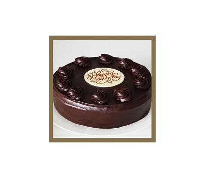 CAKE ROUND CHOCOLATE HAPPY BIRTHDAY 9" 1.5KG (ORIGINALFOODS)