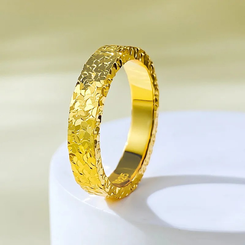 Stainless Steel 4mm Broken Ice Rings for Women