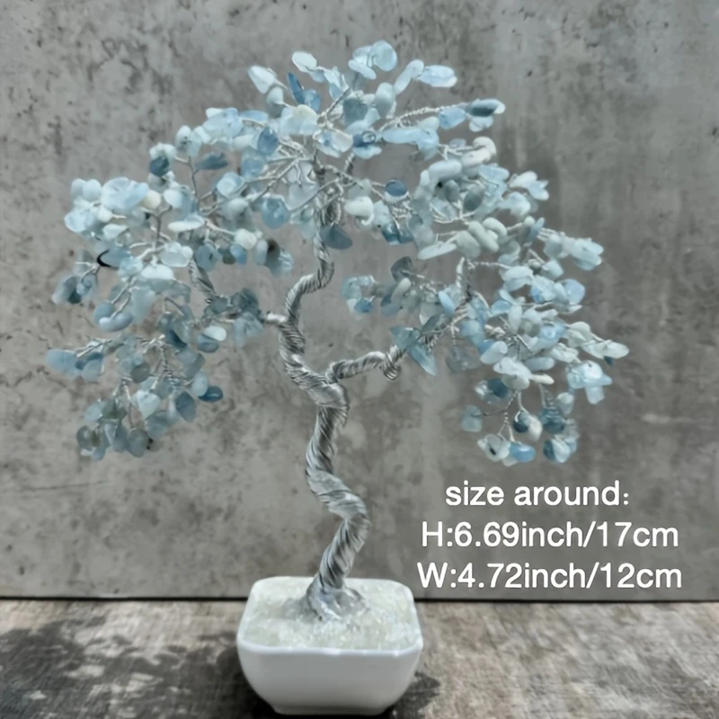 Handcrafted Aquamarine Crystal Tree
