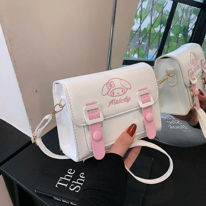 MINISO Disney Sanrio Hello Kitty Cinnamoroll Anime Shoulder Bag Kawaii Cute Cartoon Backpack for Girls, Ideal Gift
