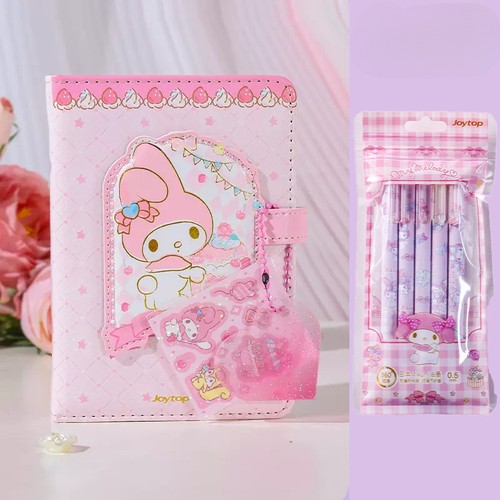 Sanrio Miniso Notebook with Pen Set High Quality Kawaii Stationery featuring My Melody for School Students and Girls