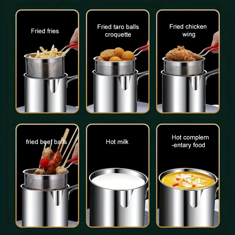 Stainless Steel Deep Fryer with Filter Rack