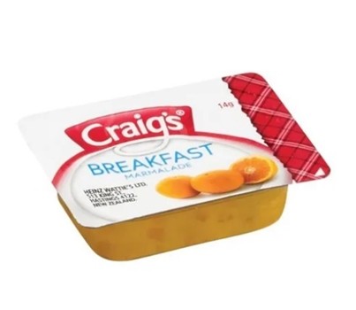 JAM MARMALADE PORTIONS 14GM 74s (CRAIGS 87033)