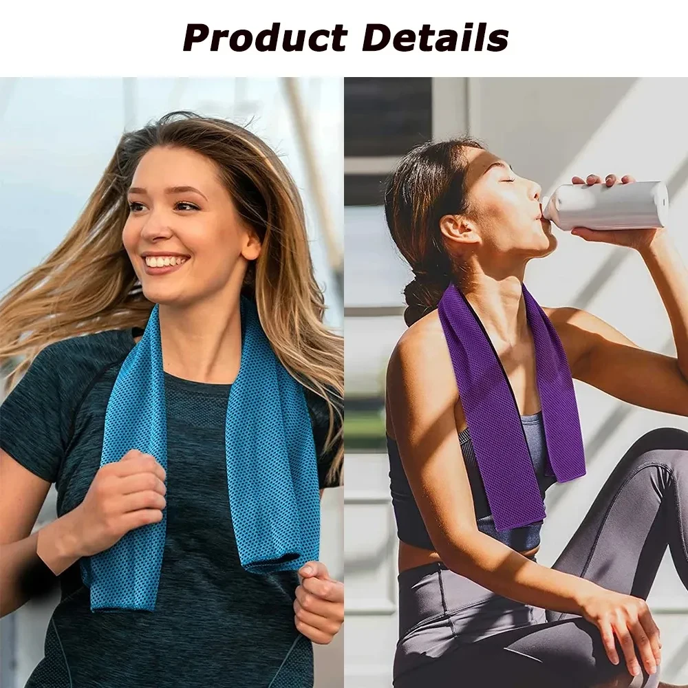 Sports Towel Physical Cooling Microfiber Instant Cool Ice Face Towels For Gym Swimming Yoga Running Cycling Quick Drying Towel