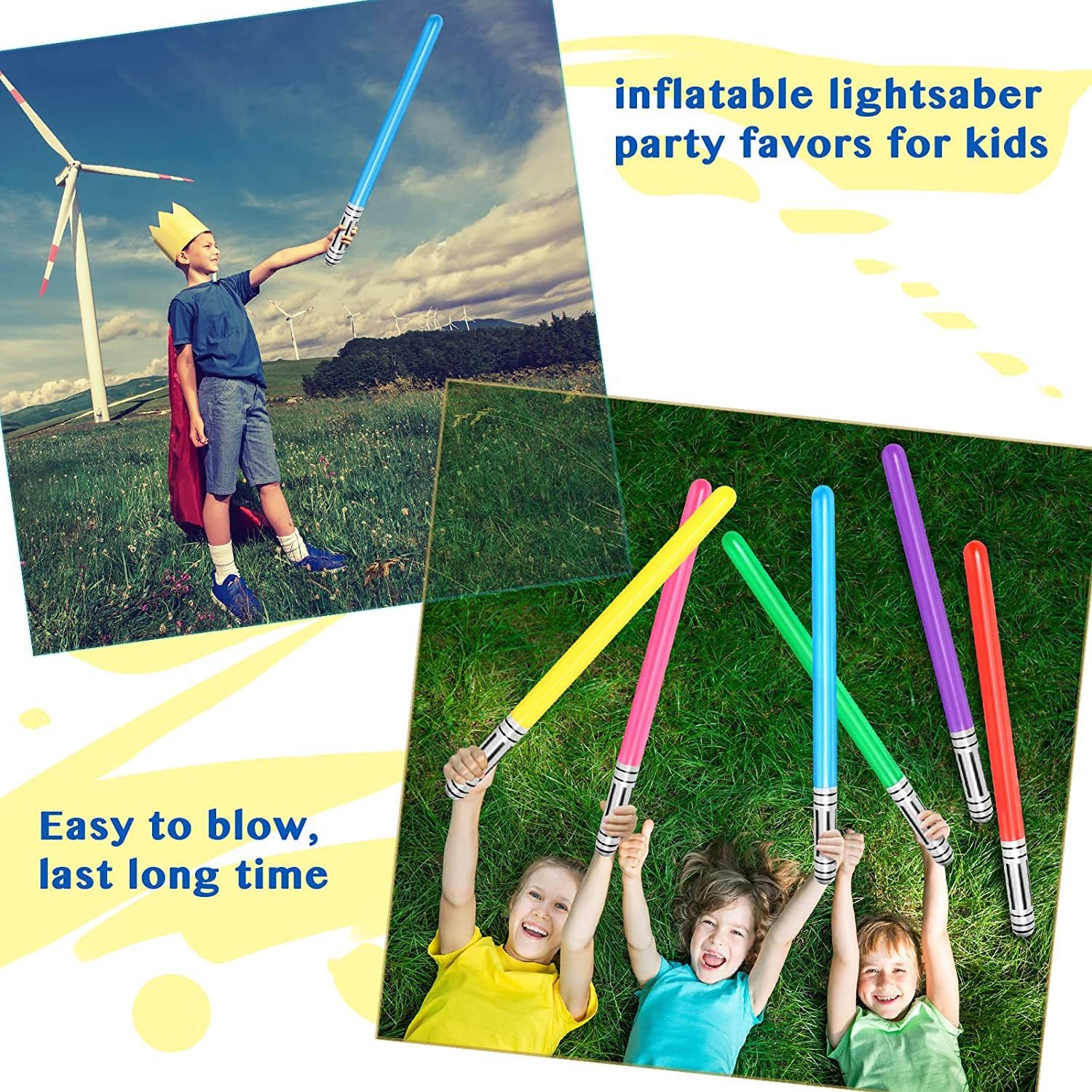 New Kids Inflatable Lightsaber Laser Sword Toy - 100cm PVC Inflatable Stick for Children