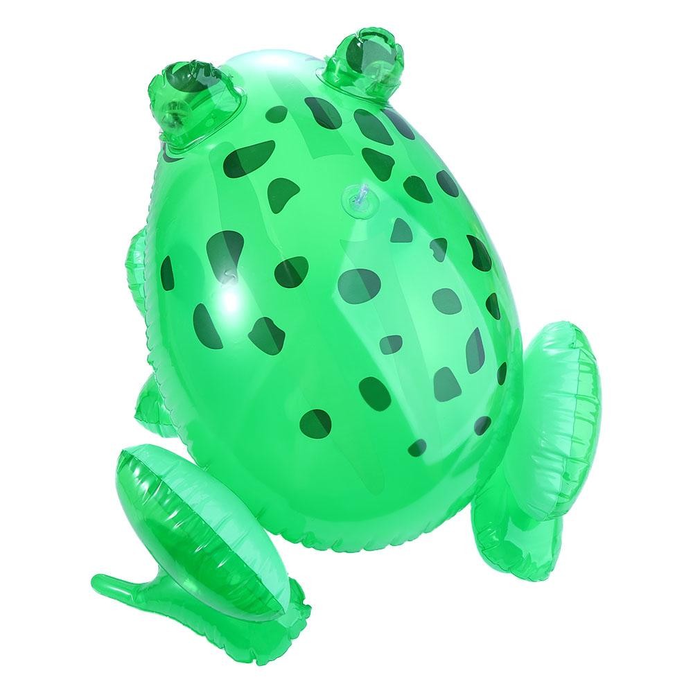 Glowing Green Inflatable Frog Toy - Light-Up Festival and Birthday Party Decor