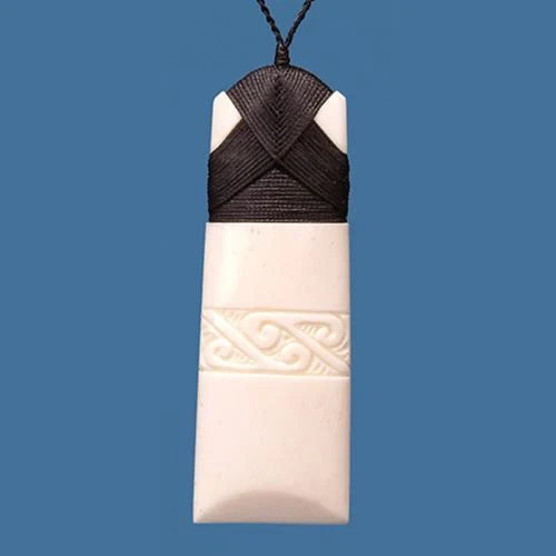 Bone Engraved Toki Pendant - Large