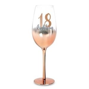 18TH ROSE GOLD OMBRE CHAMPAGNE GLASS