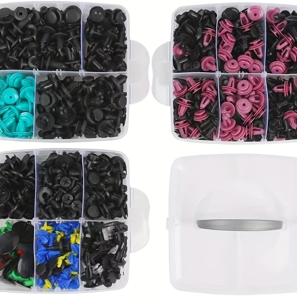 725pcs Auto Fastener Clips Kit  Car Body Push Retainer Pin Rivet Bumper Door Trim Panel Retainer Fasteners with Auto Removal Tool