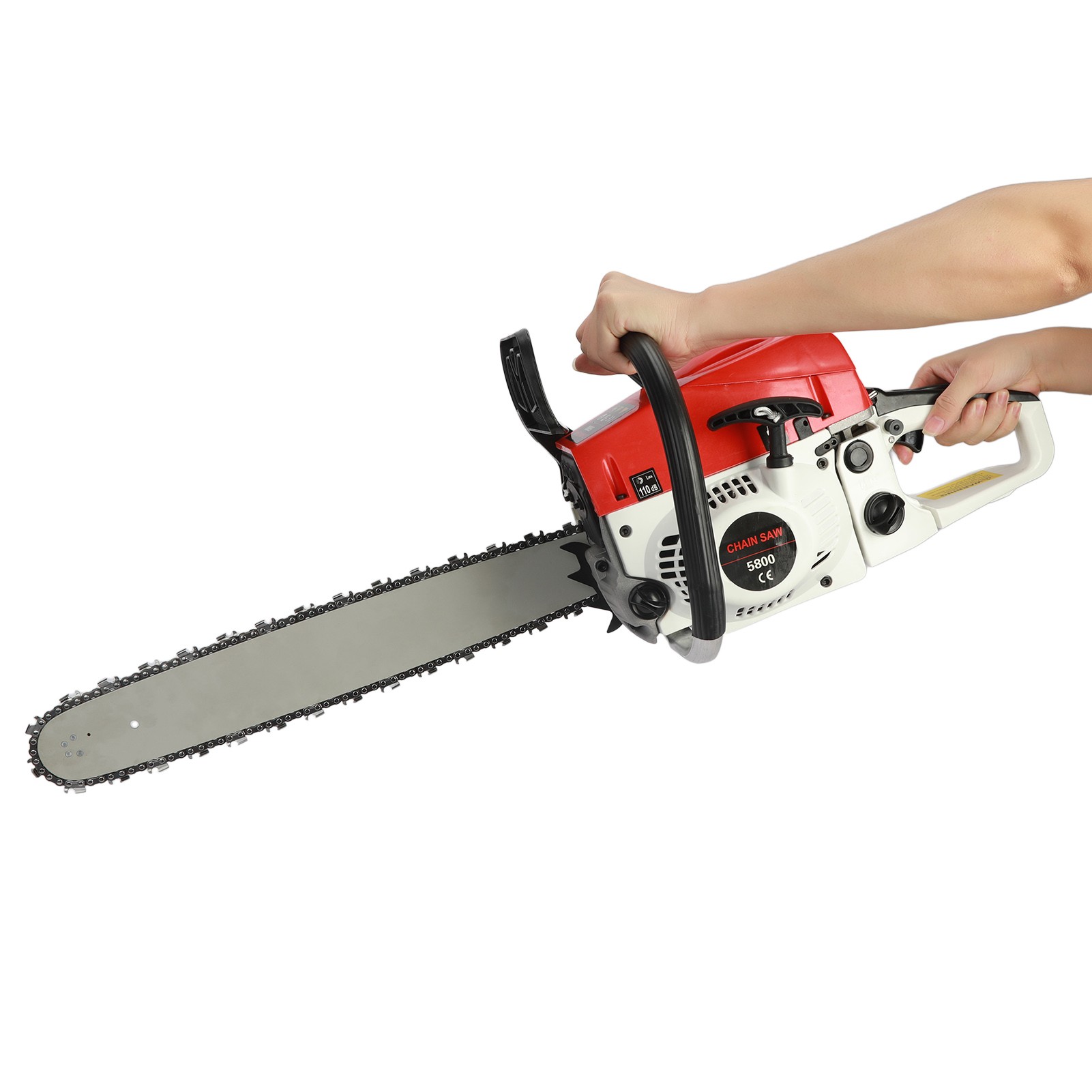 21.67-Inch High-Powered Versatile 58-Cubic-Centimeter Rust-Resistant Wood Chainsaw for Wood Cutting