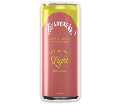 DRINK LEMON & WATERMELON LIGHT 250ML 24s (BUNDABERG)