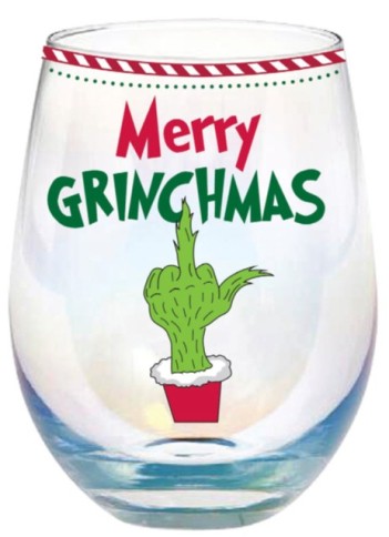 **A GLASS OF CHRISTMAS CHEER ELECTRO PLATED STEMLESS GLASS