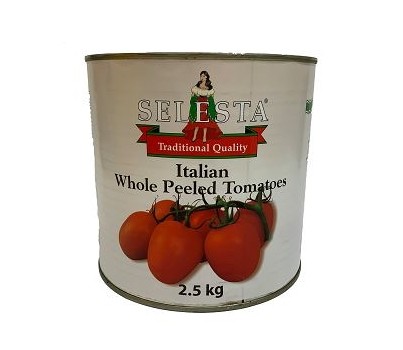 TOMATOES WHOLE PEELED ITALIAN 2.5KG (SELESTA)