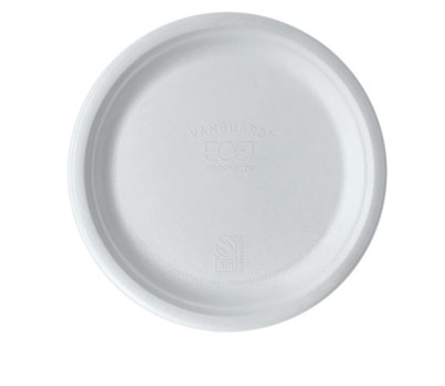 PLATES SUGARCANE WHITE 10" 50s/SLV (DETPAK N434S0398)