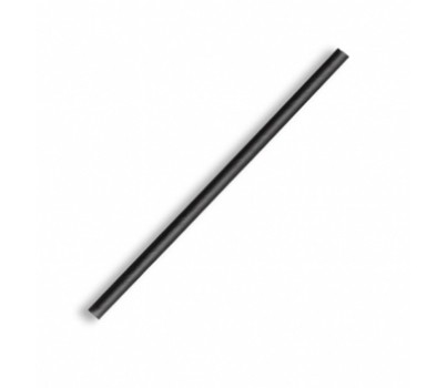 STRAWS COCKTAIL PAPER BLACK 4.5x120MM 250s/SLV (BIOPAK)