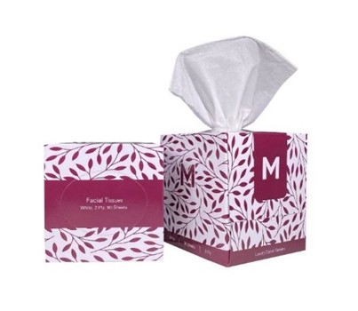 TISSUES FACIAL CUBE 2PLY WHITE 36s (MATTHEWS MPH27305)