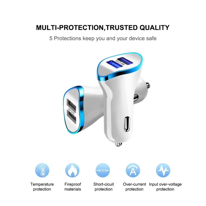Car charger with dual USB