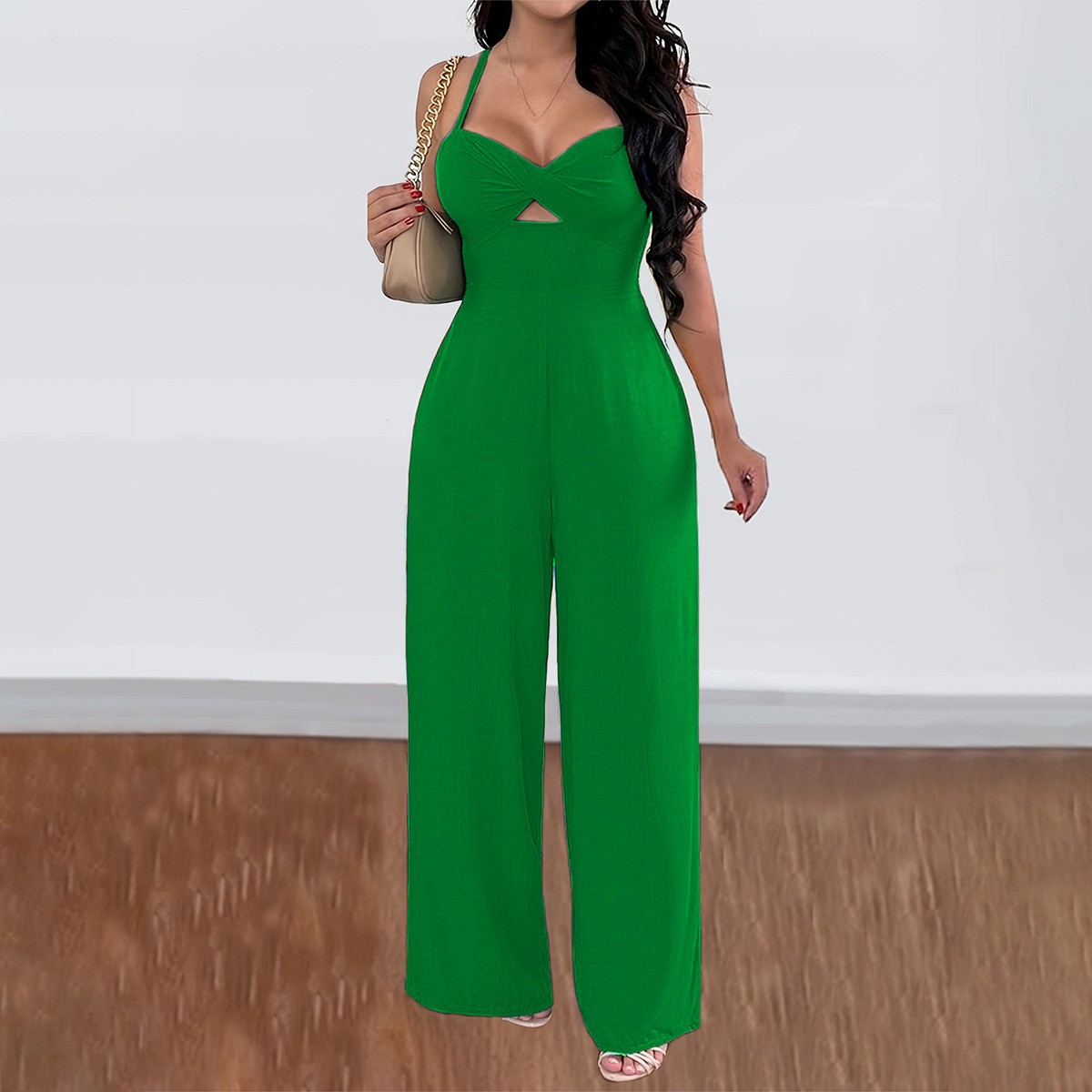Red Backless Jumpsuit