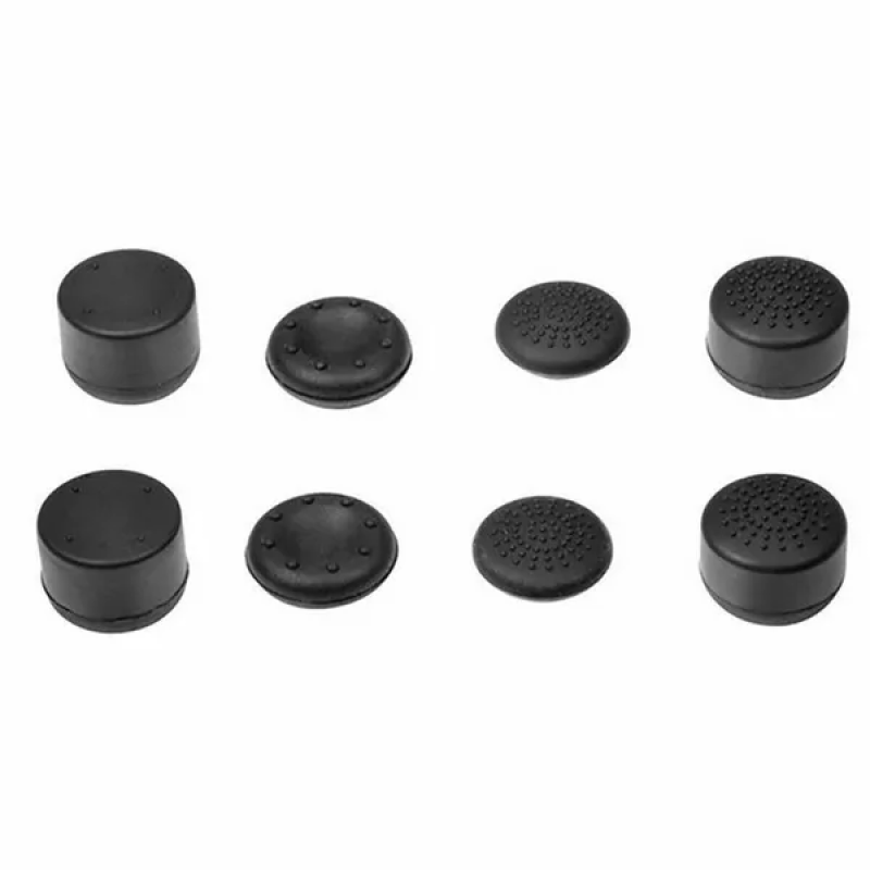 8Pcs Black Silicone Thumb Stick Grip Cover Caps For PS4 One Controller US