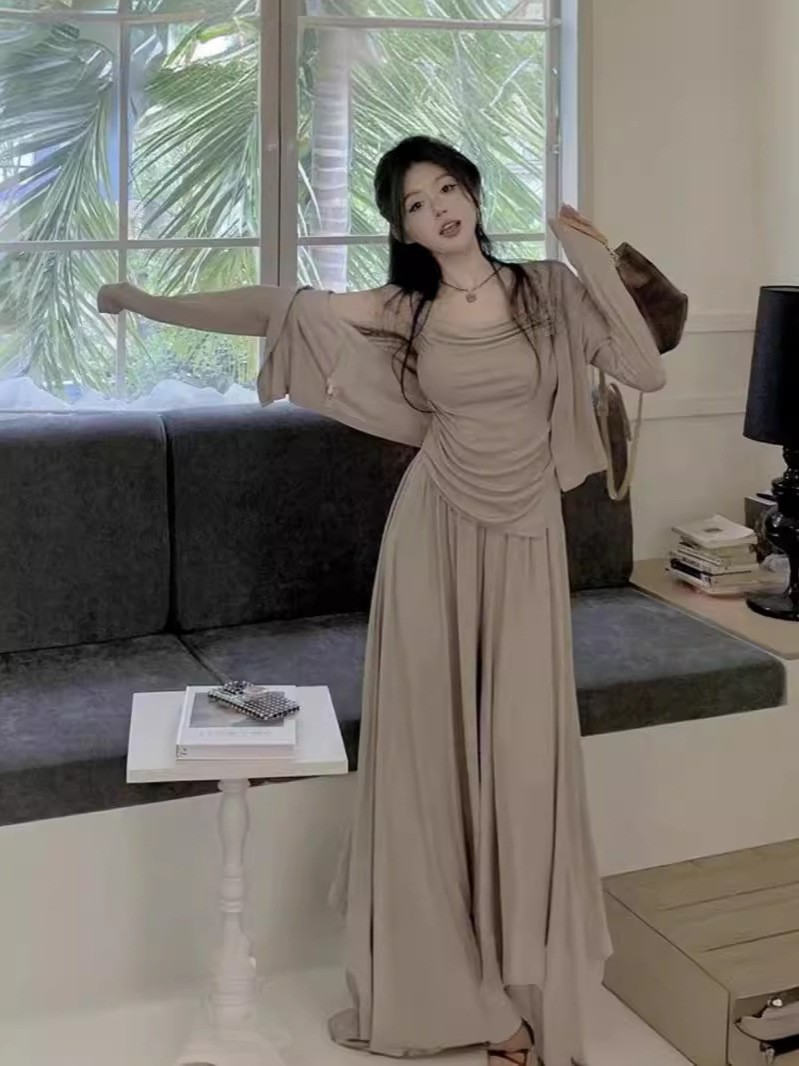 Pure Desire Style Suit Women's Camisole Spring And Autumn Draping Casual Wide-leg Pants