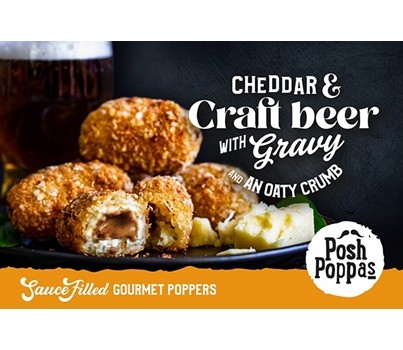 POPPERS BEER CHEDDAR & GRAVY 40GM 50s (POSH POPPAS)[FZN]