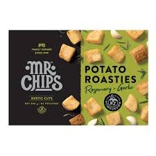 POTATO ROASTIES ROSEMARY & GARLIC 900GM 12s (MR CHIPS 8757)