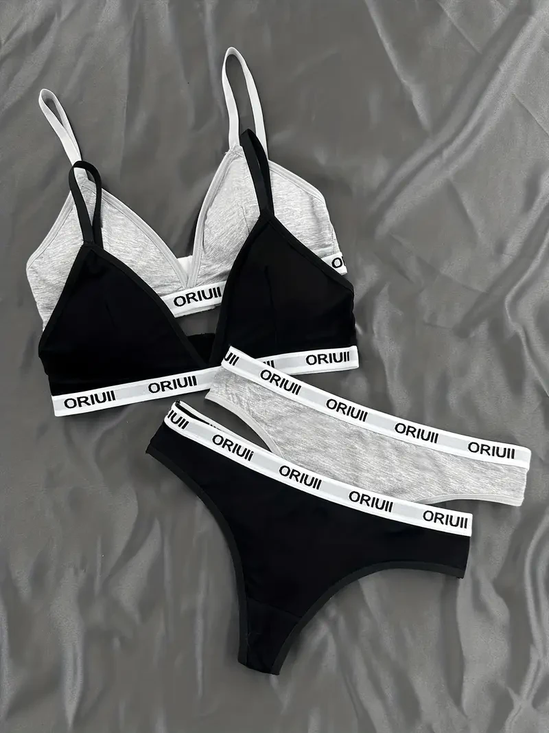Activewear 6-Piece Set for Women Includes 2 Sports Vests, 2 Bras & 2 Thongs | Comfortable, Breathable & Stylish Fitness Underwear