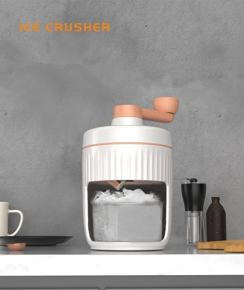 Hand-cranked Ice Shaving Machine Small Household Ice Crusher Hand-cranked Smoothie Machine Hail Ice Machine Kitchen Gadgets