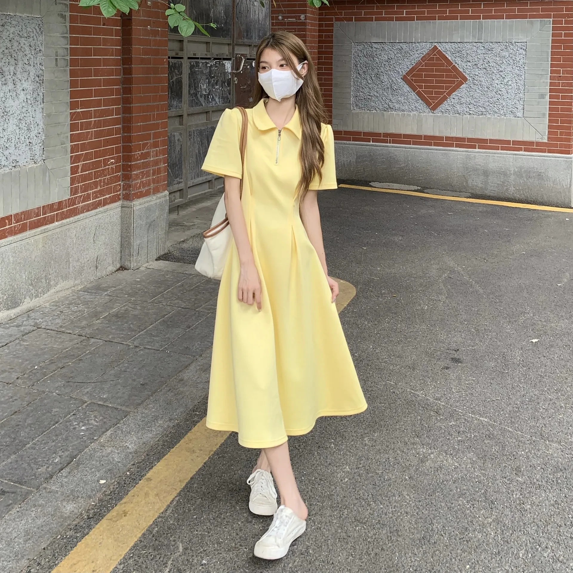 Slightly Fat Pear Shapes Waist Slimming A- Line Dress