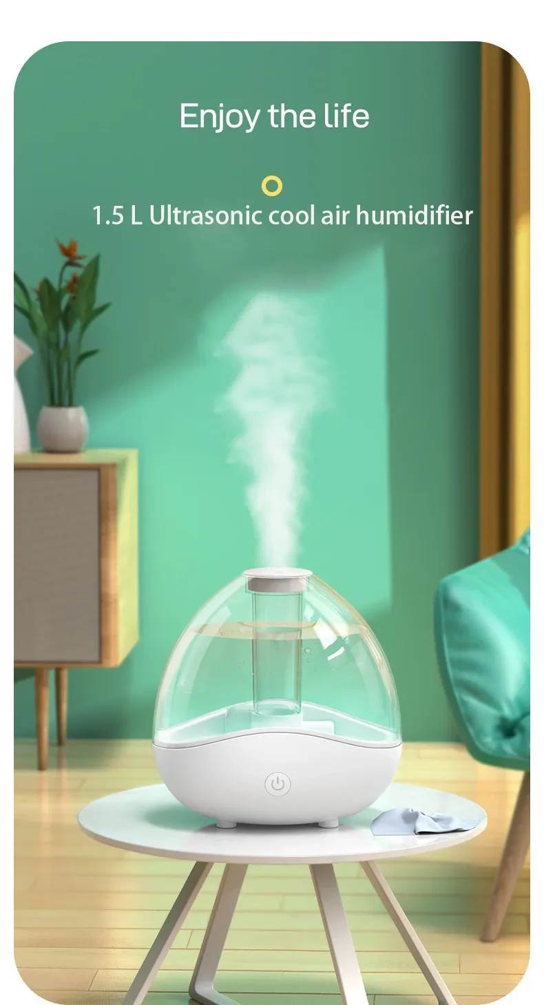 1.5L Large Capacity Bedroom Hotel Diffuser New Products Usb Ultrasonic Air Humidifier