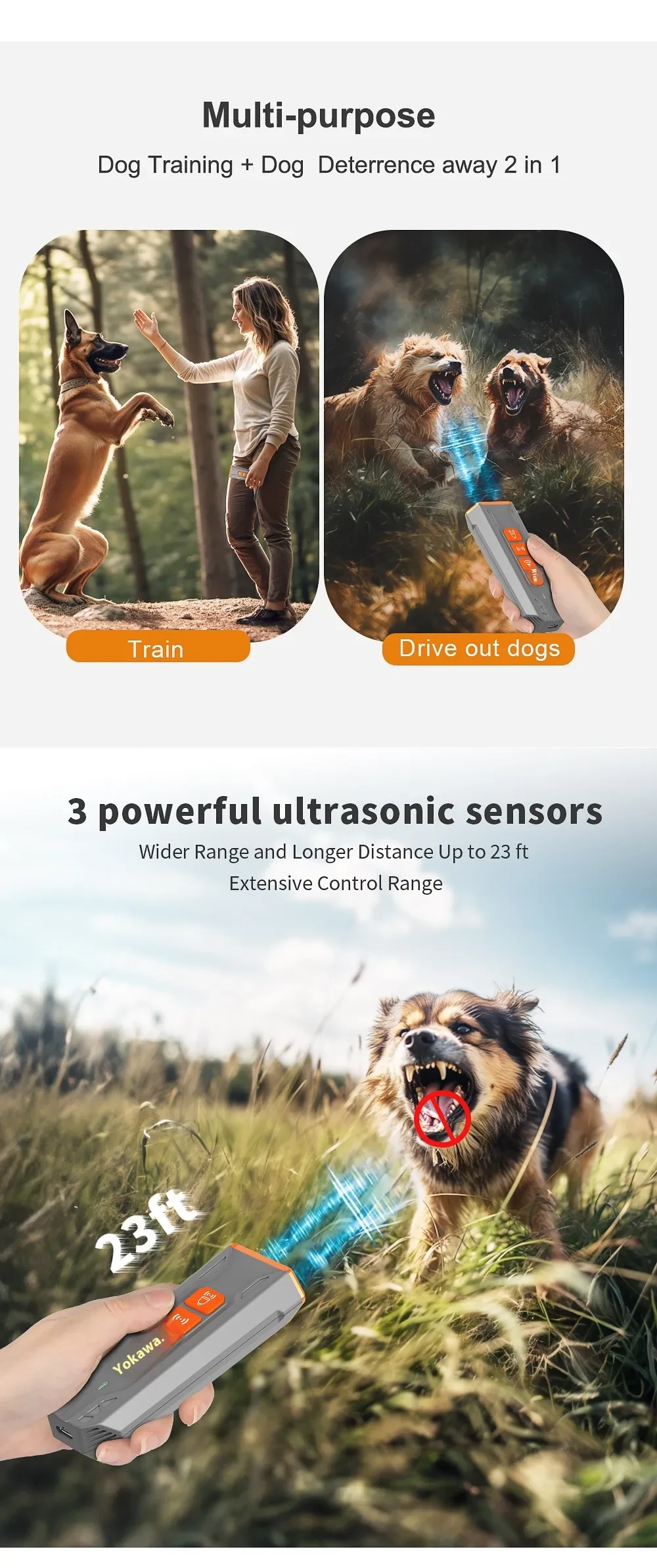 Creative Home Lighting Three Head Ultrasonic Dog Trainer