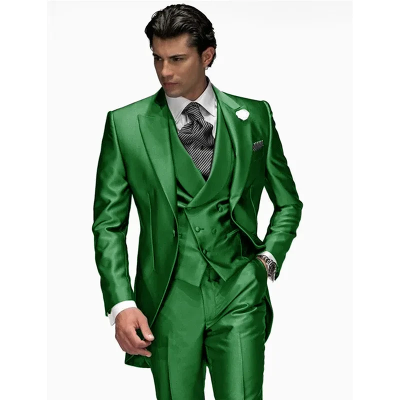 Gray Business Casual Suit Men's Three Pieces