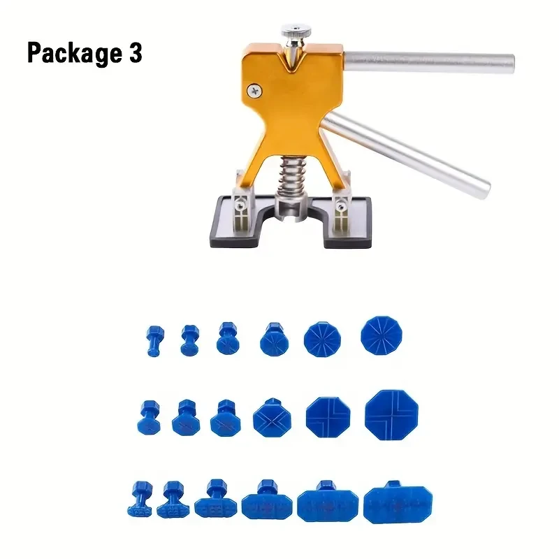 Paintless Body Dent Repair Kit - Instant Car Dent Fix with Puller Tabs & Mats