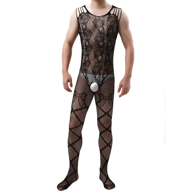 Men's Pantyhose Transparent Ultra-thin High Elasticity Butterfly