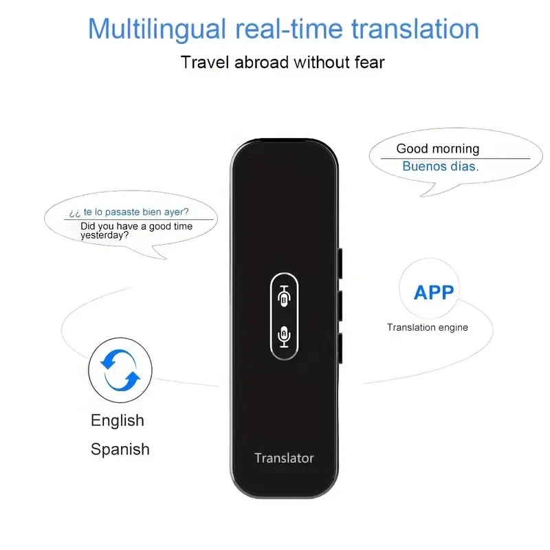 137-Language Instant Smart Voice Translator - Real-Time Bi-Directional Translation with APP Display
