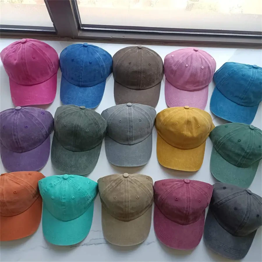 Retro Washed Baseball Cap Cotton Peaked Cap