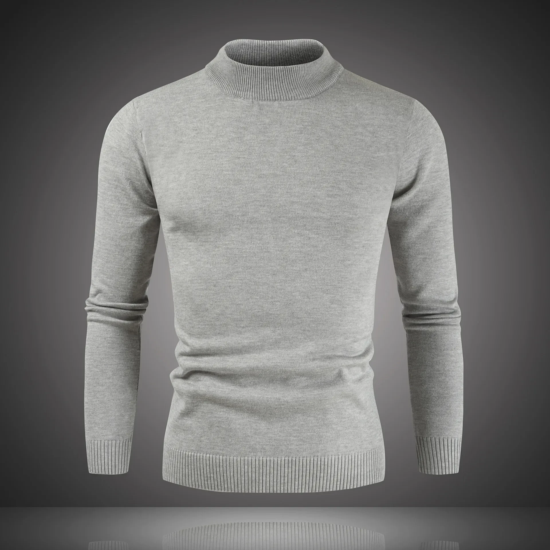 Autumn And Winter New Men's Plus Velvet Thickened Base Sweater