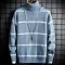 Korean Winter New Boys Sweater Fashion High Neck Bottoming Shirt Loose Casual Plaid Warm Sweater