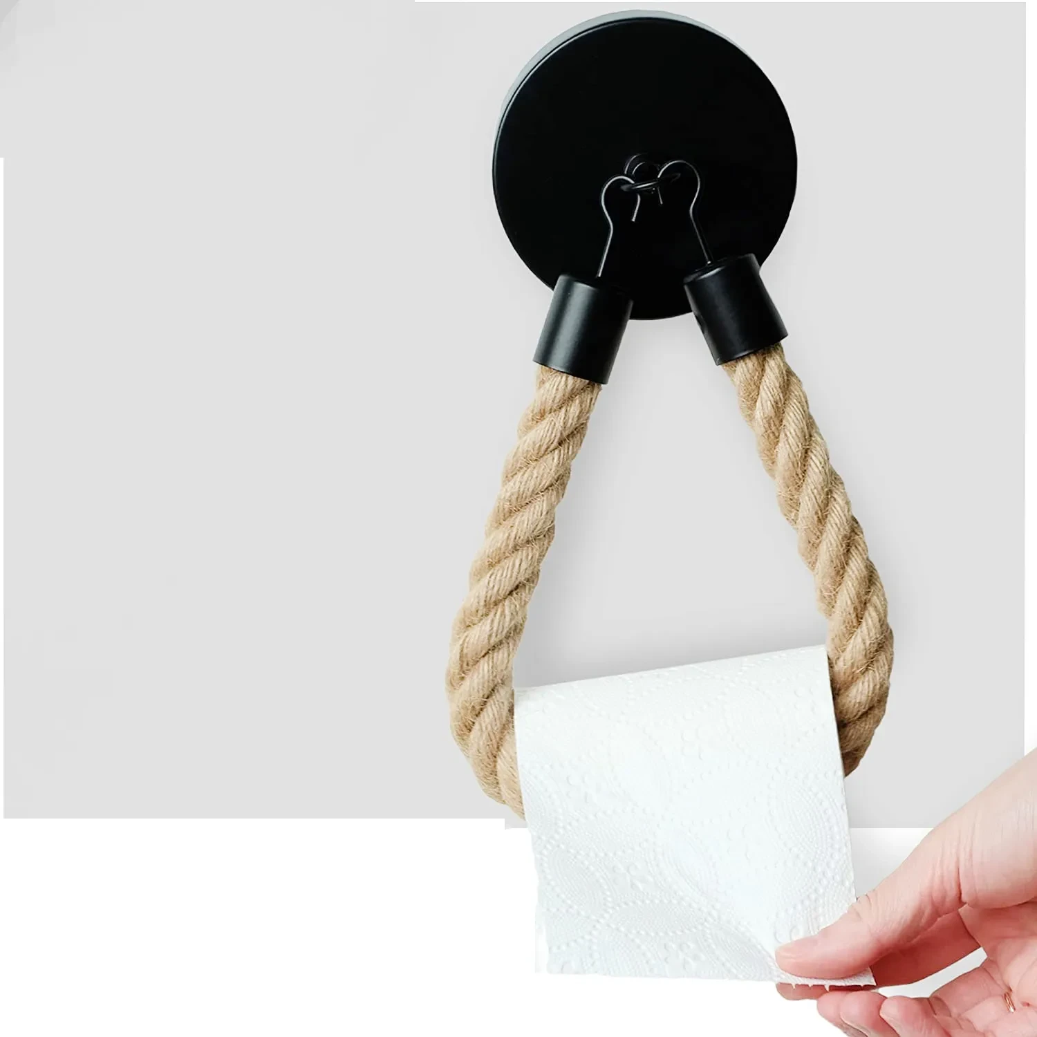 Matte Hook Hemp Rope Paper Towel Holder
